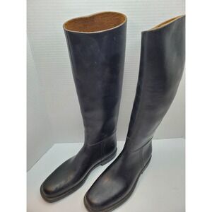 ROMIKA TALL BLACK RUBBER‎ Boots CLOTH LINED Equestrian RIDING BOOTS Womens US 6